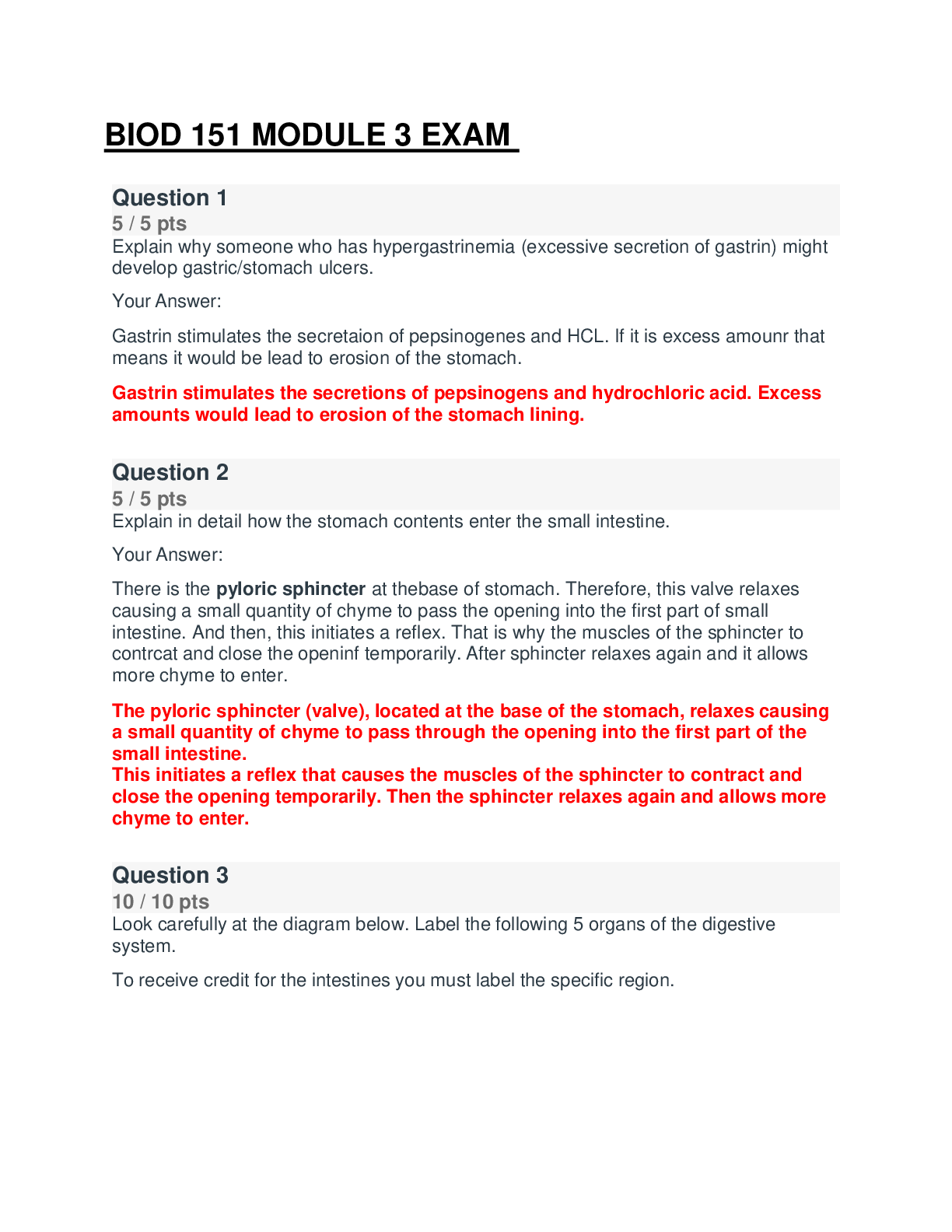 Preview image for BIOD 151 MODULE 3 EXAM QUESTIONS AND ANSWERS PORTAGE LEARNING,GRADED AND RATED A